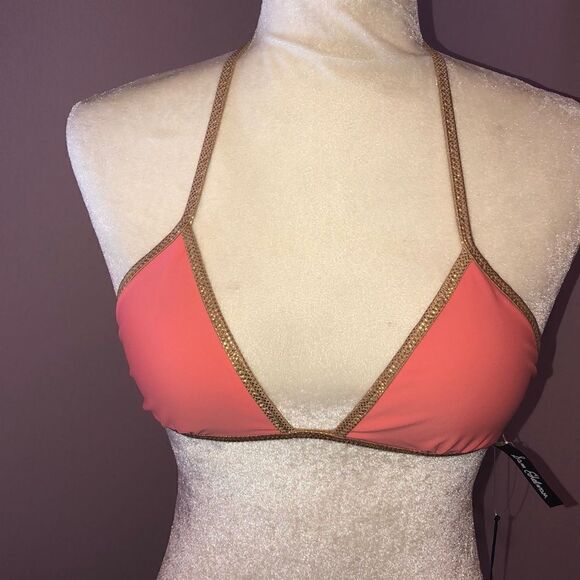 Sam Edelman reversible swim top Pink/orange/gold - Picture 1 of 6